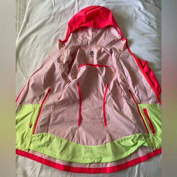 Bright Coral North Face Windbreaker Jacket - Picture 3 of 8